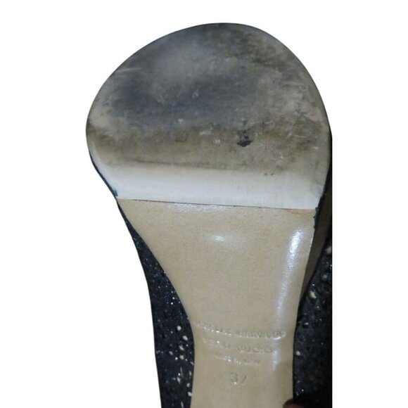 Nicholas Kirkwood Laser Cut Black Italian Leather Platform Stiletto Pumps 37 - Picture 15 of 15